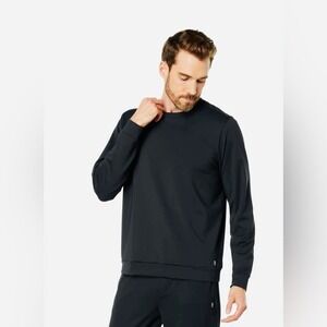 RHONE Men's Long Sleeve Black Active Performance Shirt / Tee Medium M